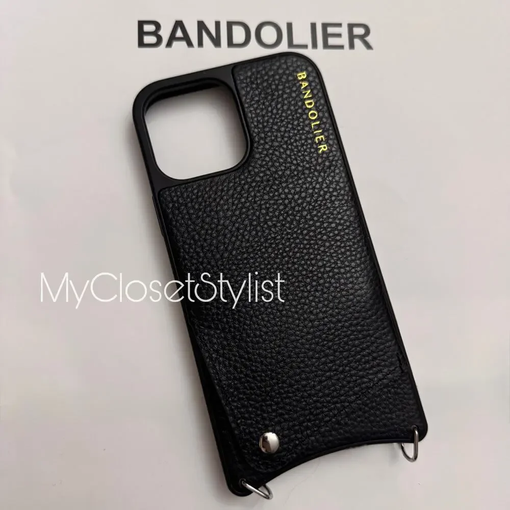 BANDOLIER 13 Pro Max iPhone Wallet Case Crossbody Set New! RARE SILVER unisex